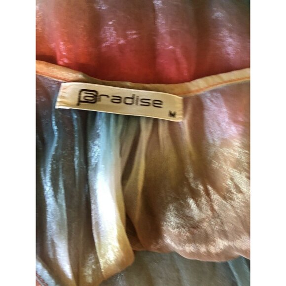 Paradise Tunic Top Chiffon with Elastic Waist Sleeveless Size Medium - Picture 7 of 7